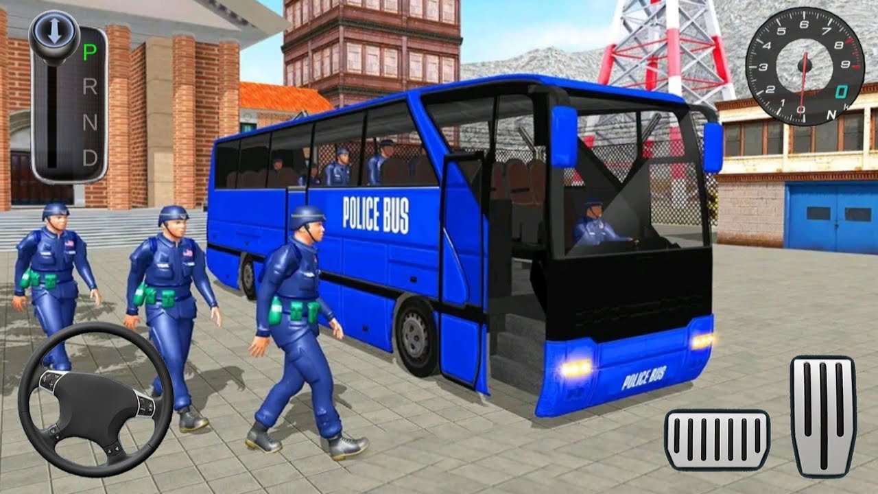 US Police Bus Mountain Driving Simulator - Android Gameplay