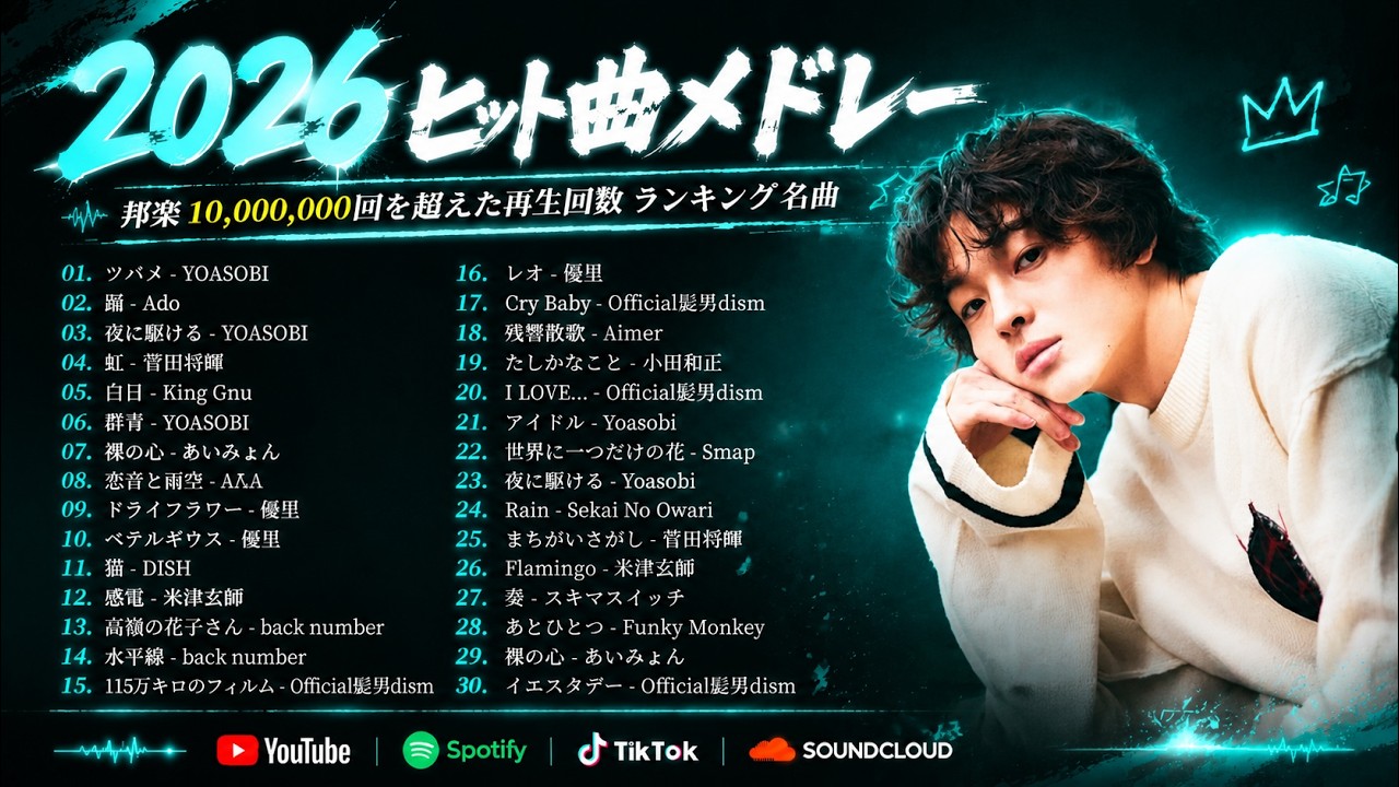 2026最新版】 最近流行りの曲 🎸邦楽 ランキング 2026 🎸J POP 最新曲