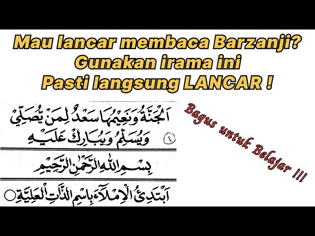 Nada yang mudah untuk membaca barzanji Aljannatu class=