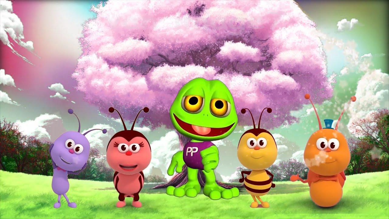 El Sapo Pepe y Los Cuatro Lindos Bichitos Bailando Felizmente Con Efectos Visuales Muy Divertidos