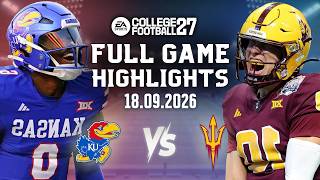 🔴LIVE🔴Kansas Jayhawks Vs State Sun Devils Full Game Highlights Sep 18, 2026 NCAA COLLEGE FOOTBALL 27