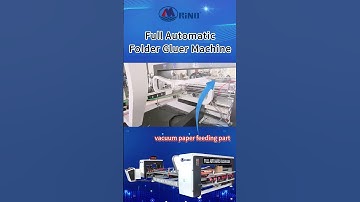 Full Automatic Folder Gluer Machine with strapping machine  #cartonboxmachine