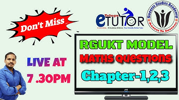 Mock Quiz | AP RGUKT CET 2021 | AP IIIT | Maths Chapter-1,2,3