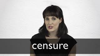 This video shows you how to pronounce censure in british english.
speaker has an accent from north lanarkshire, scotland.
https://www.collinsdictionary.com/d...