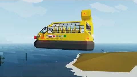 Prototype Hovercraft mk2 test drift (Stormworks)