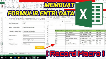 Cara Membuat Formulir Entri Data [ Record Macro ] Ms. Excel ‼️