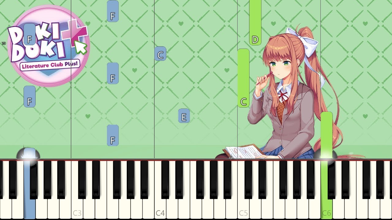 Dear Sunshine - Doki Doki Literature Club Plus! (Piano Tutorial) [Synthesia]