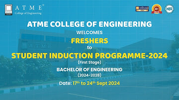 ATME - STUDENT INDUCTION PROGRAMME - 2024-2025