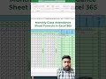 Monthly Class Attendance Calculation Sheet in Excel | How to make monthly attendance sheet in#excel
