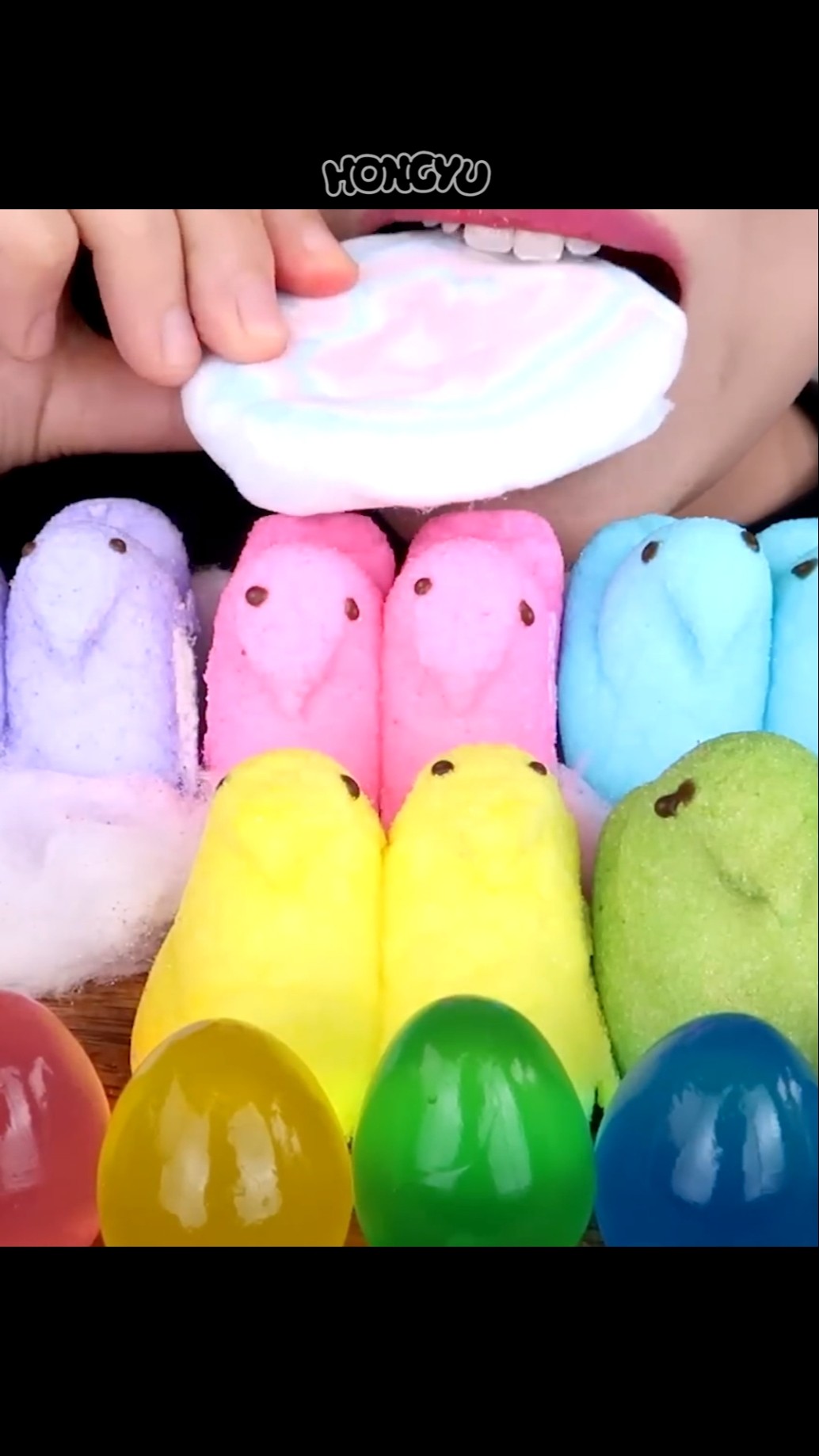 Mukbang Marshmallow 무지개 마시멜로우 먹방 #shorts