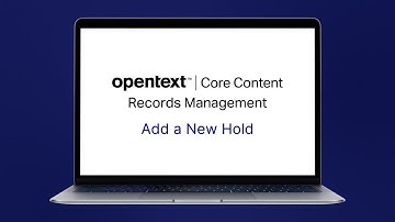 Add a New Hold | OpenText™ Core Content