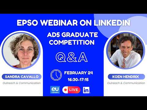 EPSO Webinar on LinkedIn AD 5 Graduate Competition