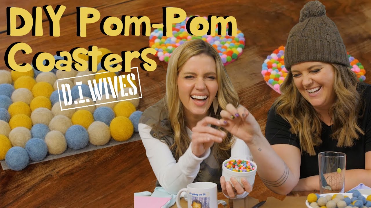DIY Pom-Pom Coasters | Craftbusters D.I.Wives w/ Monica Mangin - YouTube