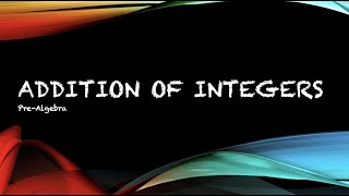 Addition of Integers | GED Math