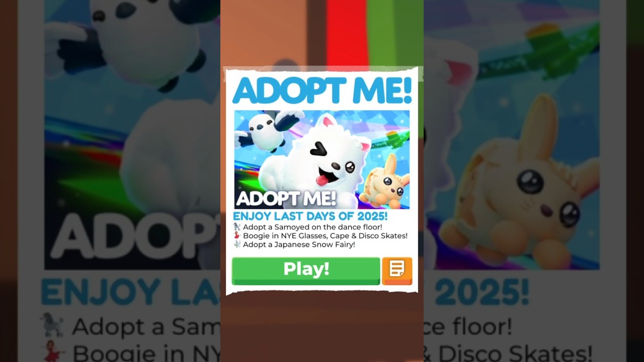 🎇✨🎄Adopt Me Christmas Week 4!🐶✨🎄3 New Cozy Pets & MORE!🐶✨❄️NEW YEARS EVE CELEBRATION!🎇✨🐲