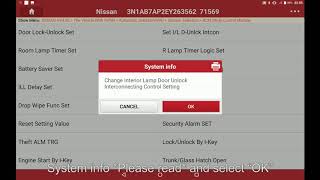 X-431 | Nissan Sentra: Set IL D Unlck Intcon | LAUNCH