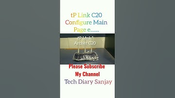 How to configure tP Link c20 Dual band router please Follow my youtube Channel Tech Diary Sanjay