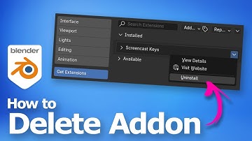 How to delete addon in Blender