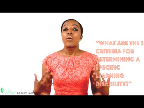 What Are The 3 Criteria For Determining A Specific Learning Disability?