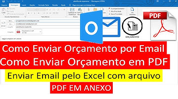 Como Enviar Email pelo Excel com Outlook com PDF em Anexo Orcamento de Produtos e Serviços