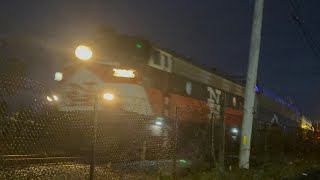 Cape cod central polar express crawls through wareham with 2026 leading, weird crossing sequence 