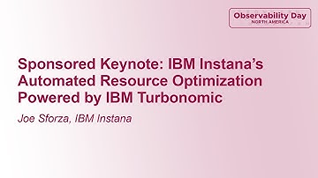 Sponsored Keynote: IBM Instana