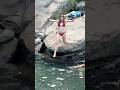 Brave Angel Girls Jumping Into A Stunning Waterfall Waterfall Travel