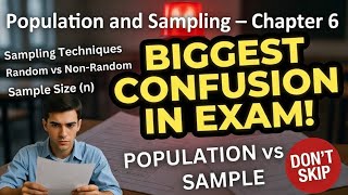 Population and Sampling Explained | Unit 6 Research Methodology | Exam Important
