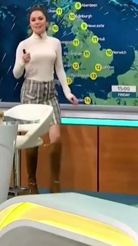 Laura Tobin #miniskirt #kneehighboots