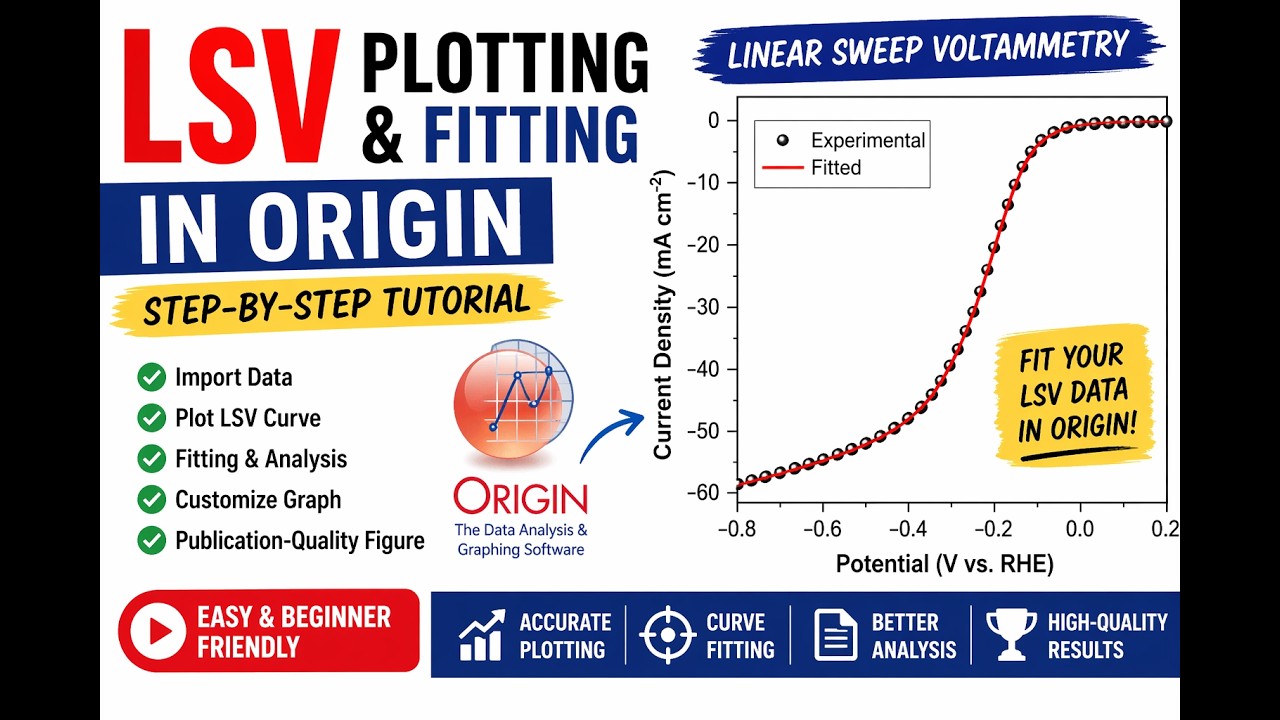 Origin Iv Tutorial Plotting and Fitting LSV Data in Origin | Step-by-Step Tutorial - YouTube