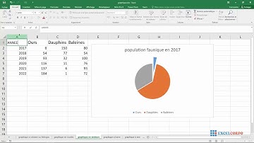 24 Créer un graphique à secteurs diagramme circulaire avec Excel