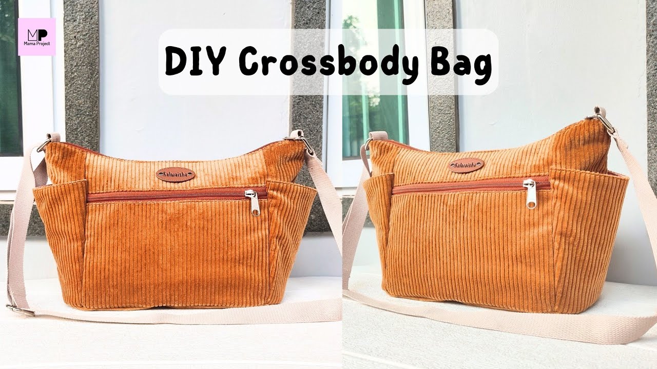 Сумка через плечо с карманами | Учебное пособие по шитью сумки Croasbody