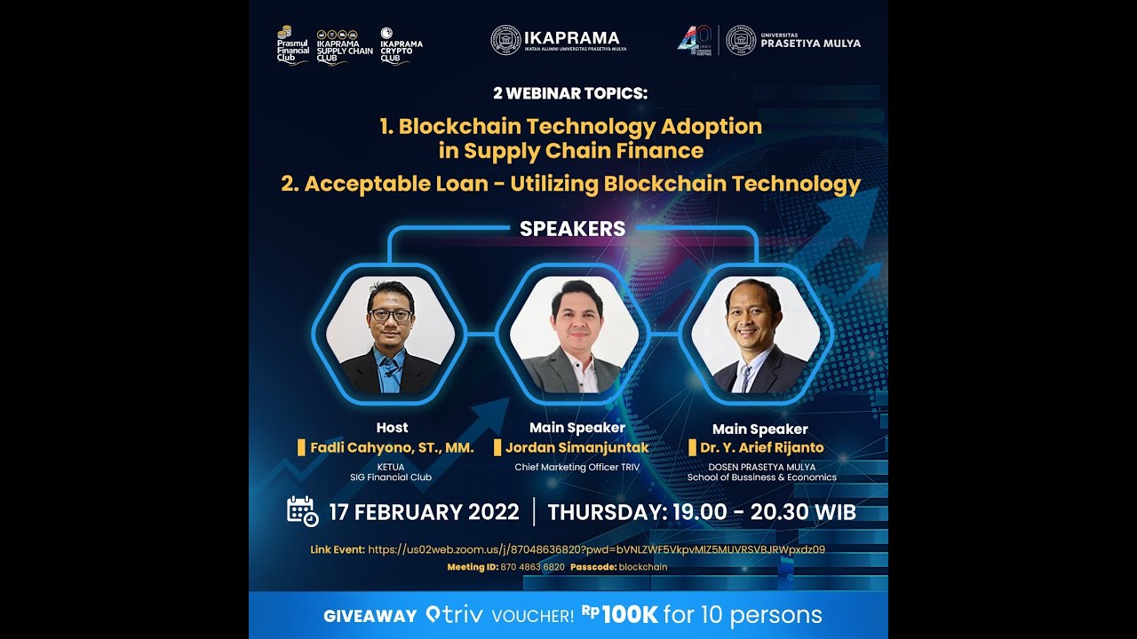 Blockchain Technology Adoption in Supply Chain Finance (Dr. Y Arief Rijanto)