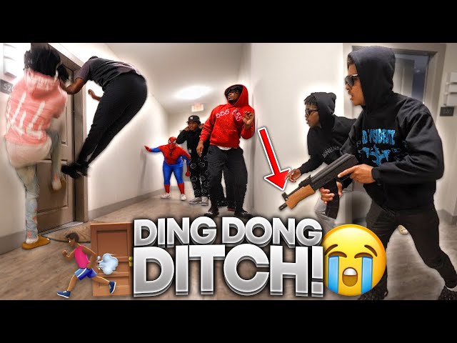 EXTREME DING DONG DITCH PART 4!! *COLLEGE EDITION* (GONE WRONG) class=