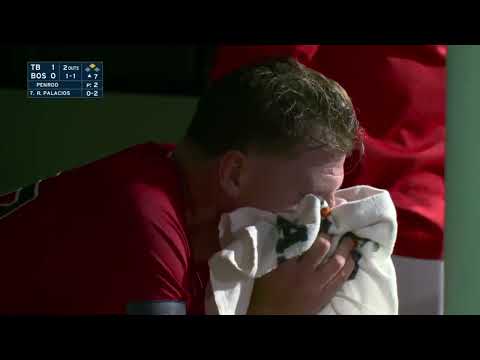 Nick Pivetta is emotional as he leaves the mound for possibly the last time in a Red Sox uniform
