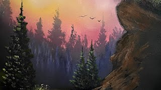 S1 Ep8 - Saturday Sessions - "Sunset Waterfall" #Art #OilPainting #Tutorial #PaintWithJosh #BobRoss