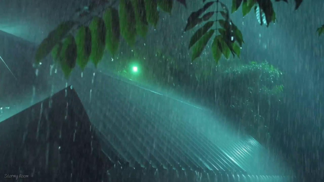 Heavy Rain and Thunderstorm Sounds – Fall Asleep Naturally Tonight, ASMR Rain for Sleeping