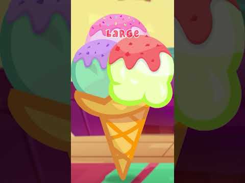 Grande, medio o piccolo?🍦Impara le dimensioni con un gustoso gelato #shorts #omnom