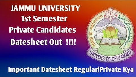 1st sem date sheet jammu university