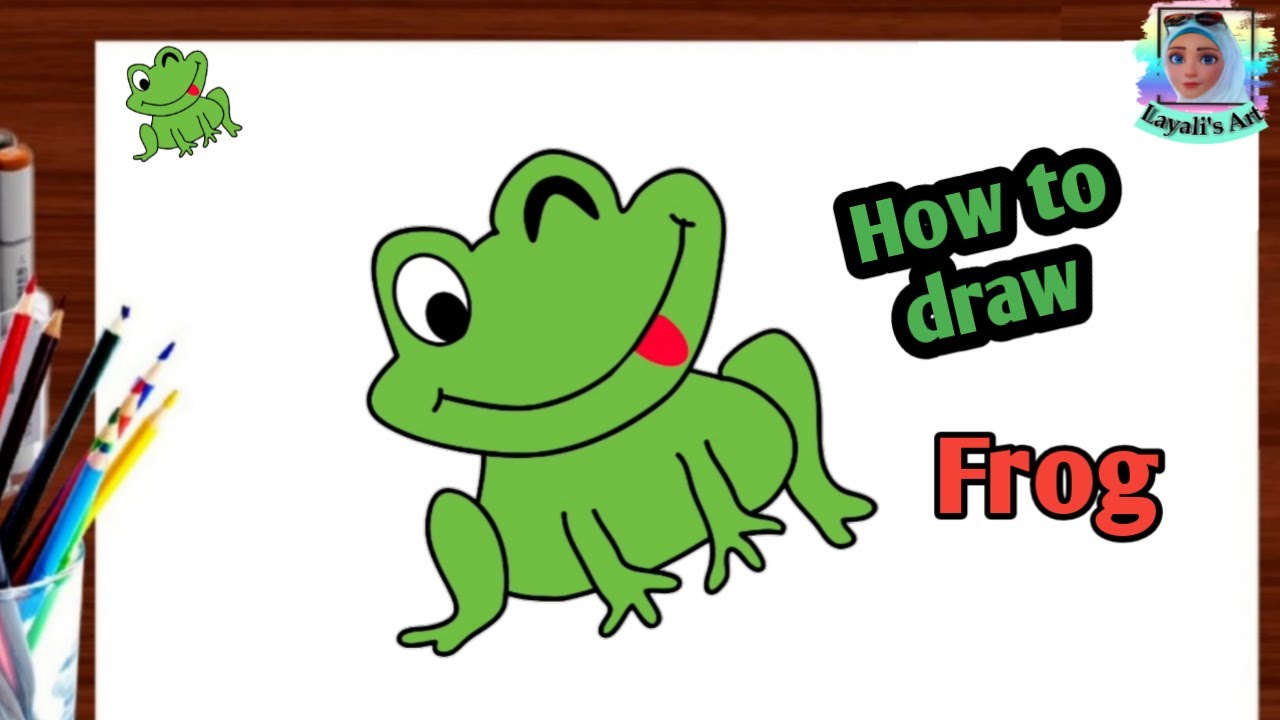 🐸 How to draw a frog step by step||cute and simple frog - YouTube