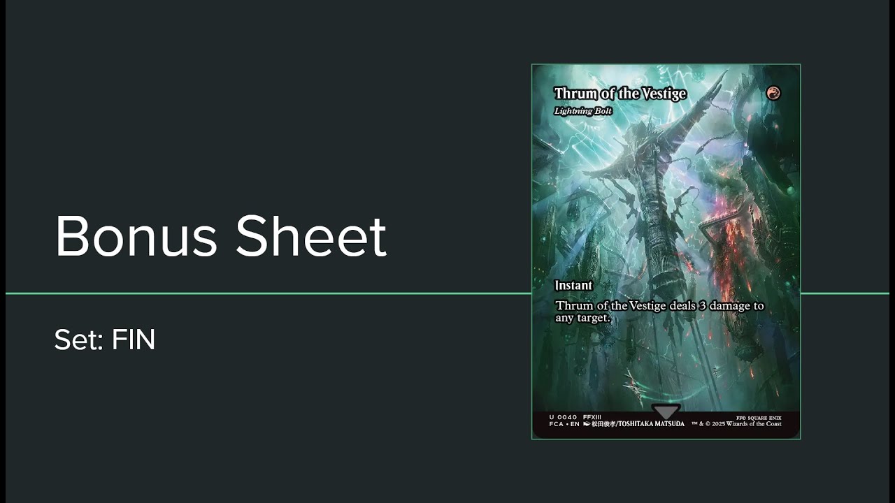 Final Fantasy Limited Set Review: Bonus Sheet