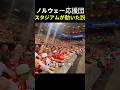 ノルウェー応援団スタジアムが動いた説