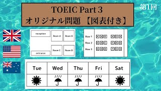 TOEIC Part 3 リスニング【図表問題付き】オリジナル予想問題5問で990点を目指せ!【第1回】