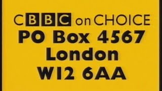 Cbbc On Choice Continuity - Tuesday 29Th August 2000 2
