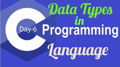 Data Types in C Language Format Specifications and Escape Sequence Characters in C (class 6)