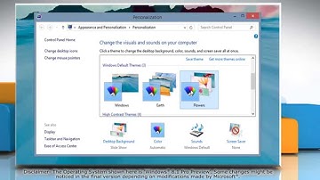 How to change the Desktop theme in Windows® 8.1