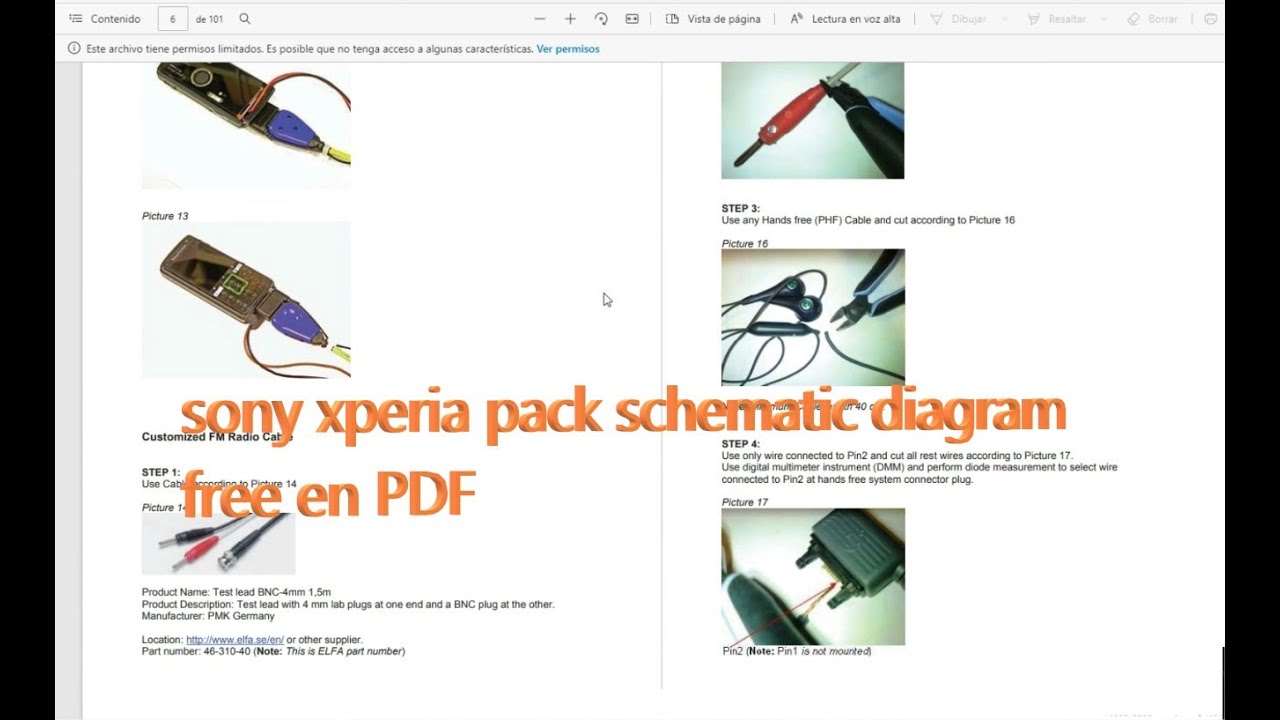 sony xperia pack schematic diagram free en PDF - YouTube