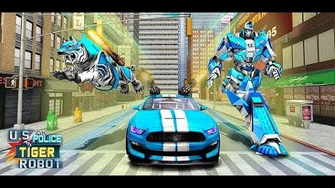 Wild Tiger Robot : Flying Car - Robot Game - Android GamePlay | Walk Through a Game