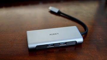Aukey 6 in 1 USB C Hub Review, do cheap USB C hubs work? (compare to Dell WD15)
