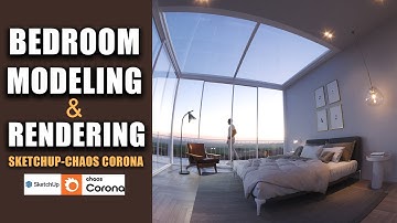 BEDROOM INTERIOR TIME-LAPSE | 3D Modeling on SketchUp and Rendering with Chaos Corona